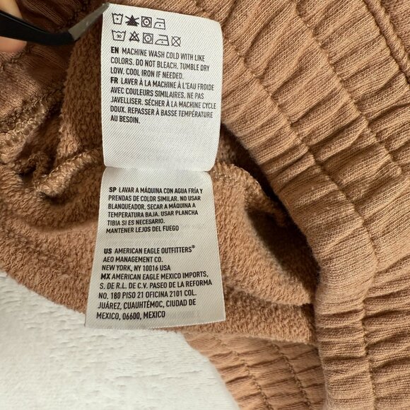 American Eagle Outfitters Jogger Women Size S Brown Mustard Sweatpants Soft - Picture 11 of 13